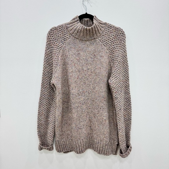 NWT Prana Honeycomb Knit Ibid Tunic Sweater beige silk blend Sz Medium - Picture 4 of 10